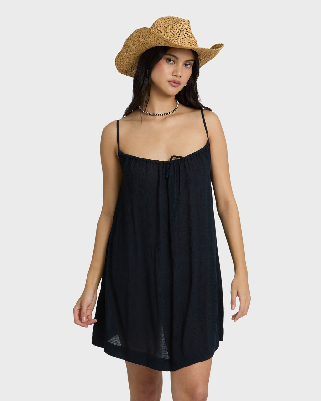 Billabong Beach Song Solid Mini Dress - Black Sands