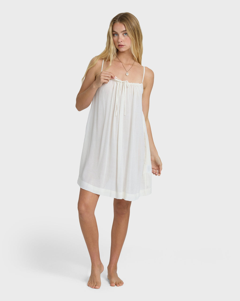 Billabong Beach Song Solid Mini Dress - Salt Crystal