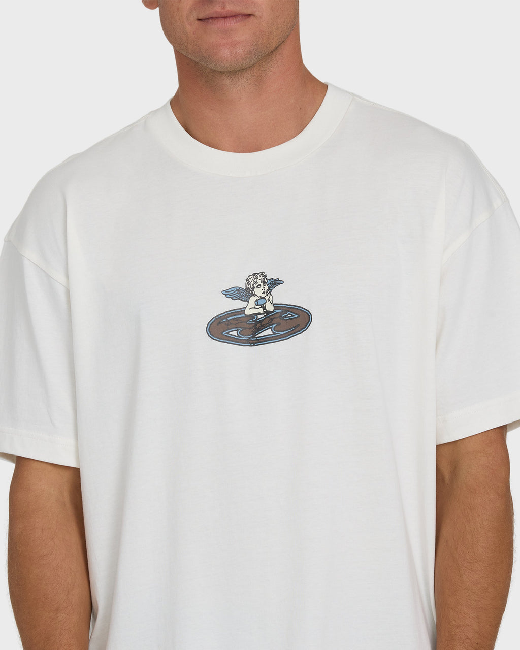 Billabong Bad Dog Cherub OG Knit Short Sleeve T-Shirt - Off White