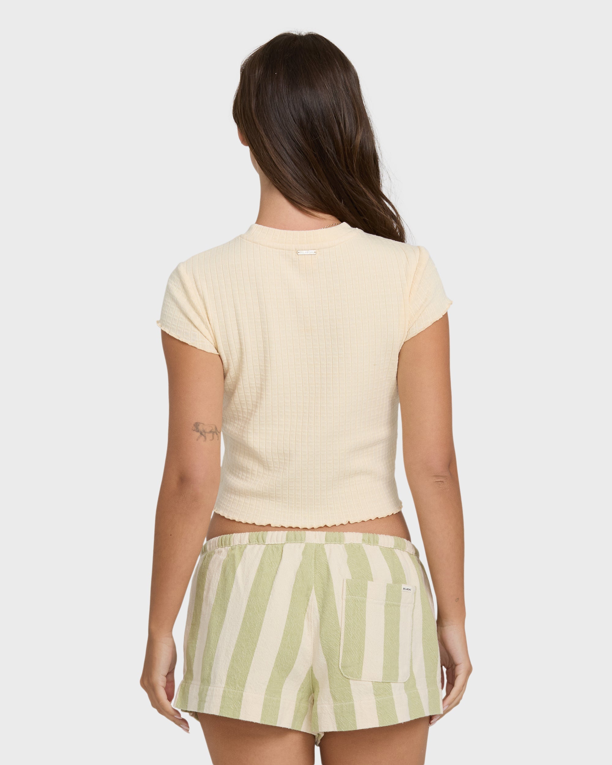 Billabong Shelly Short Sleeve Knit T-Shirt - Dove