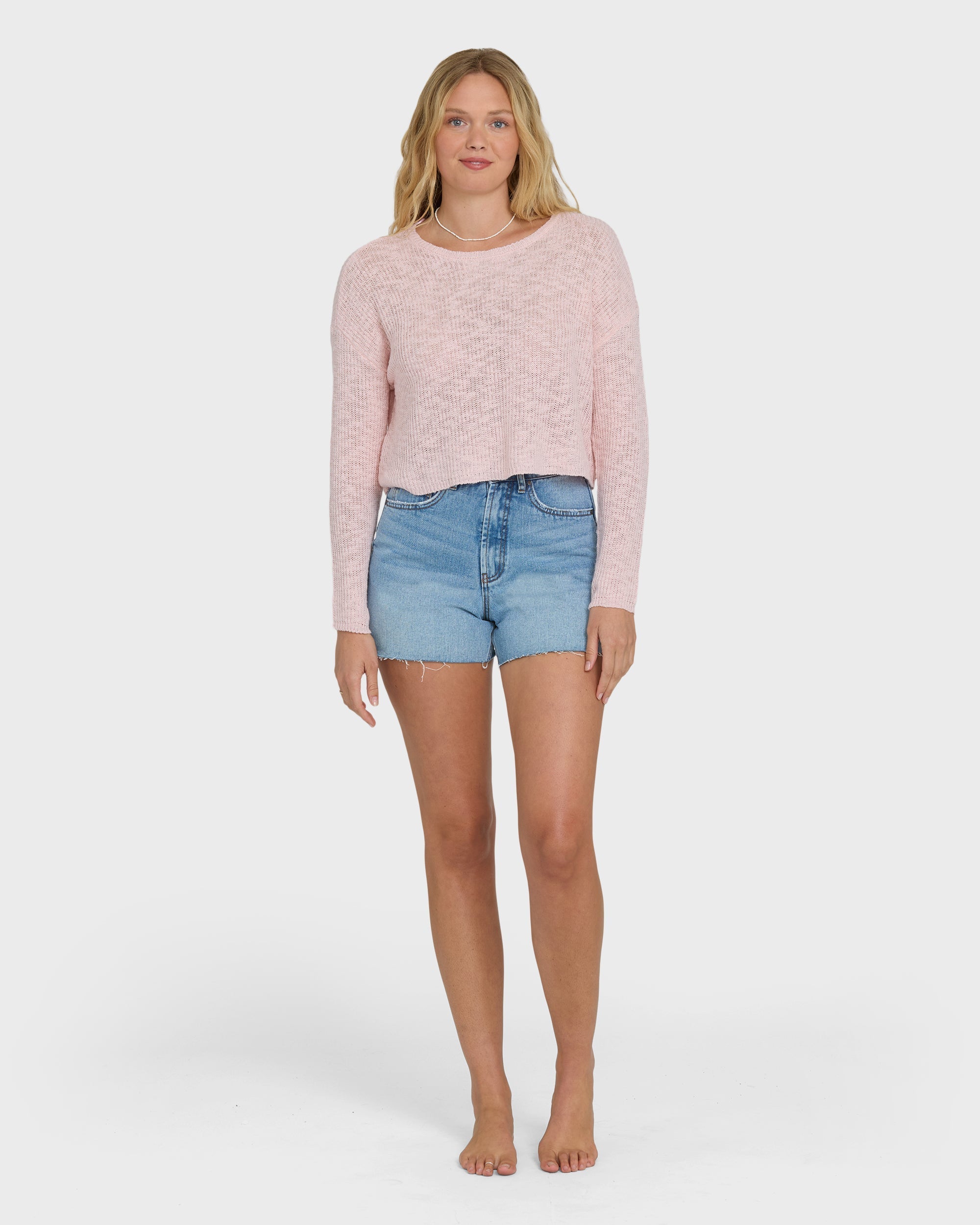 Billabong Daze Time Crewneck Sweater - Rosewater