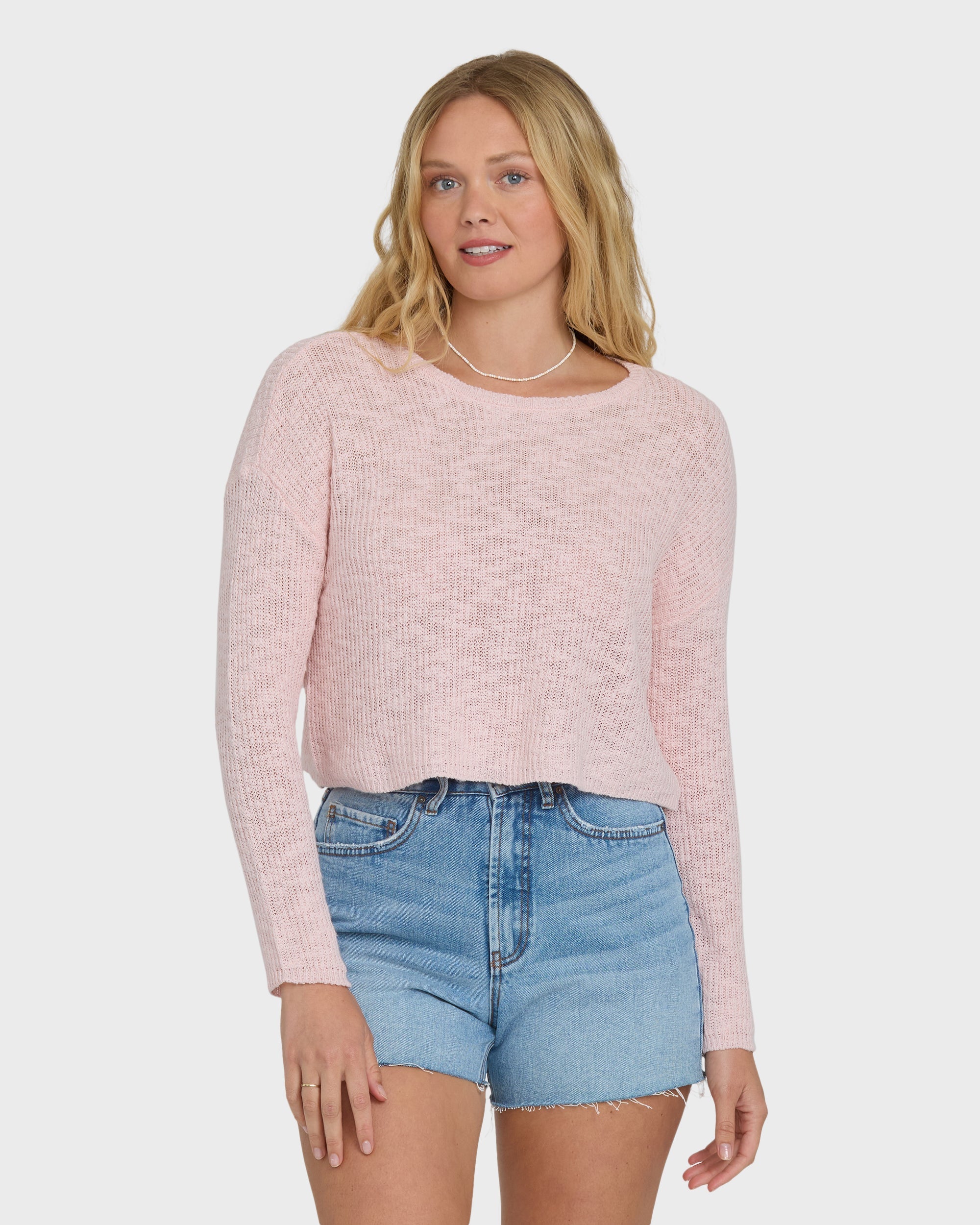 Billabong Daze Time Crewneck Sweater - Rosewater