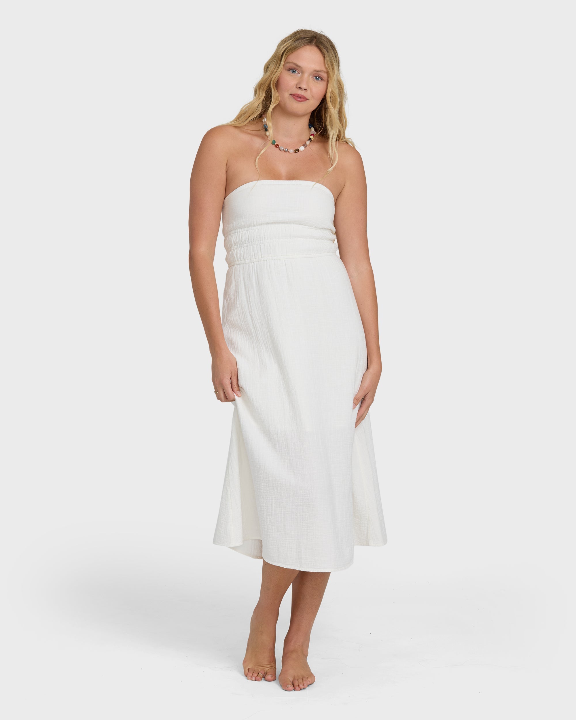 Billabong In The Sky Midi Dress - Salt Crystal
