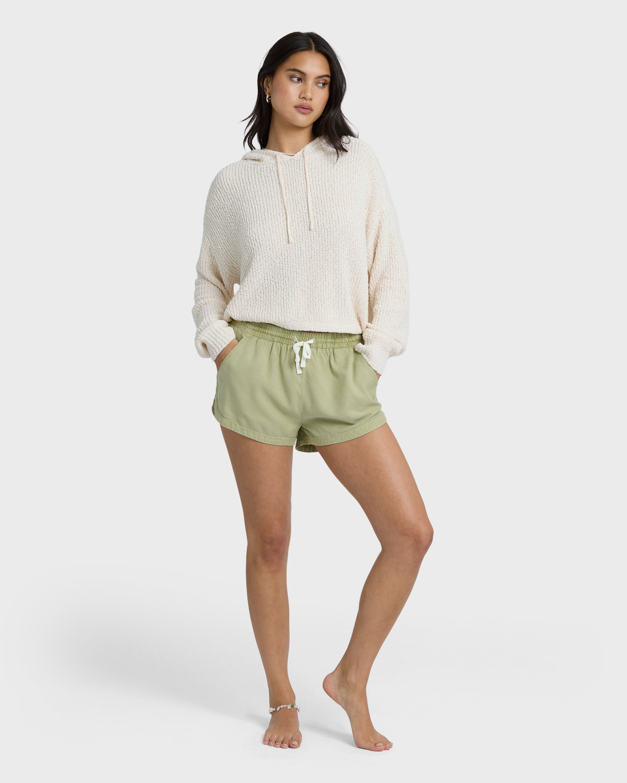 Billabong Road Trippin Elastic Waist Shorts - Avocado