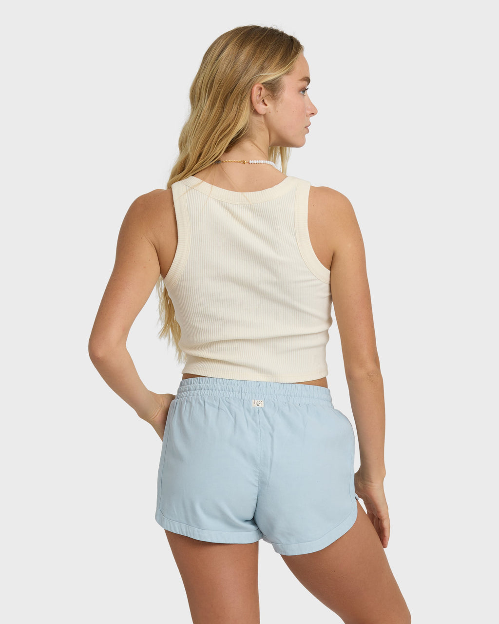 Billabong Road Trippin Elastic Waist Shorts - Washed Chambray