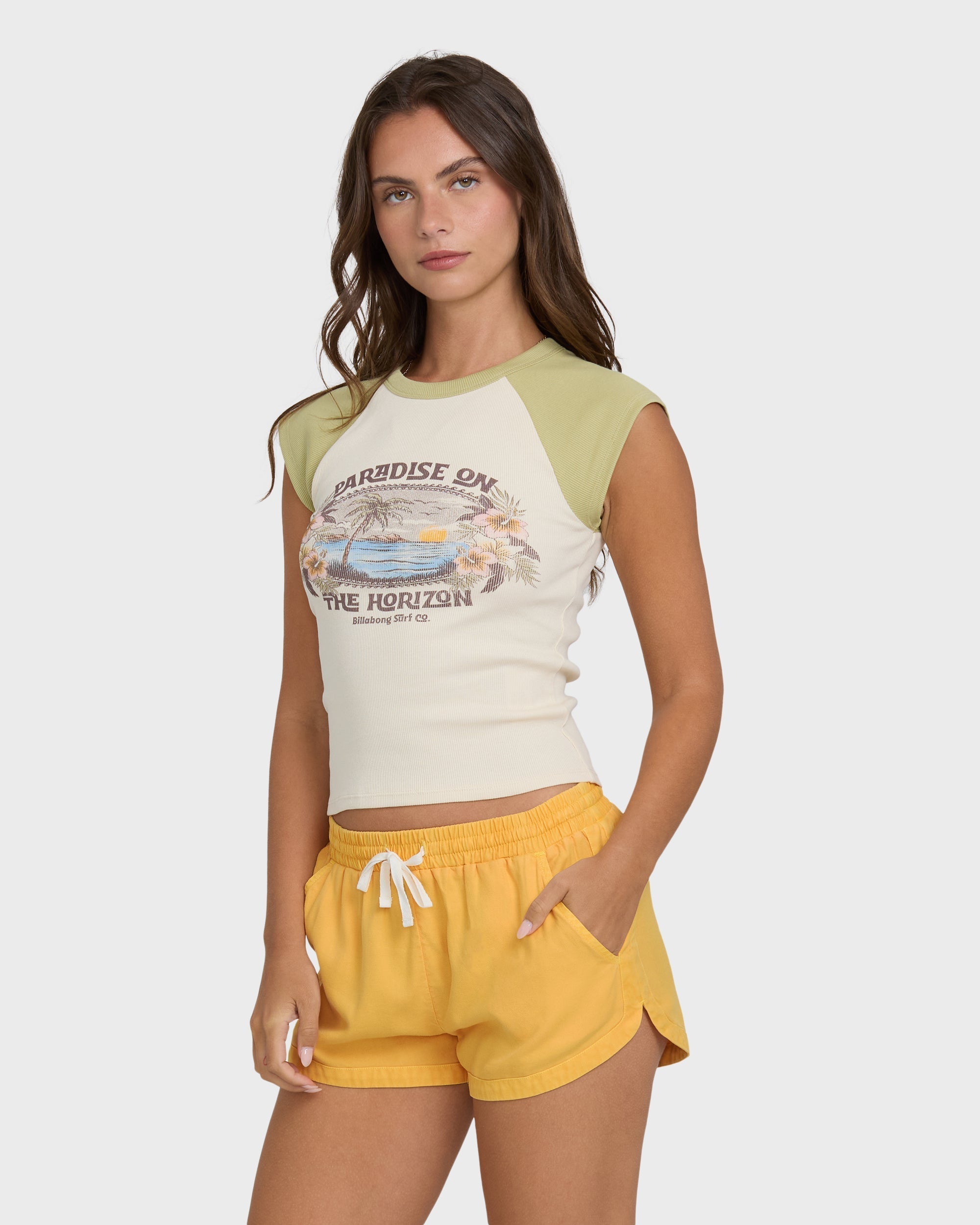Billabong Road Trippin Elastic Waist Shorts - Sun Kissed