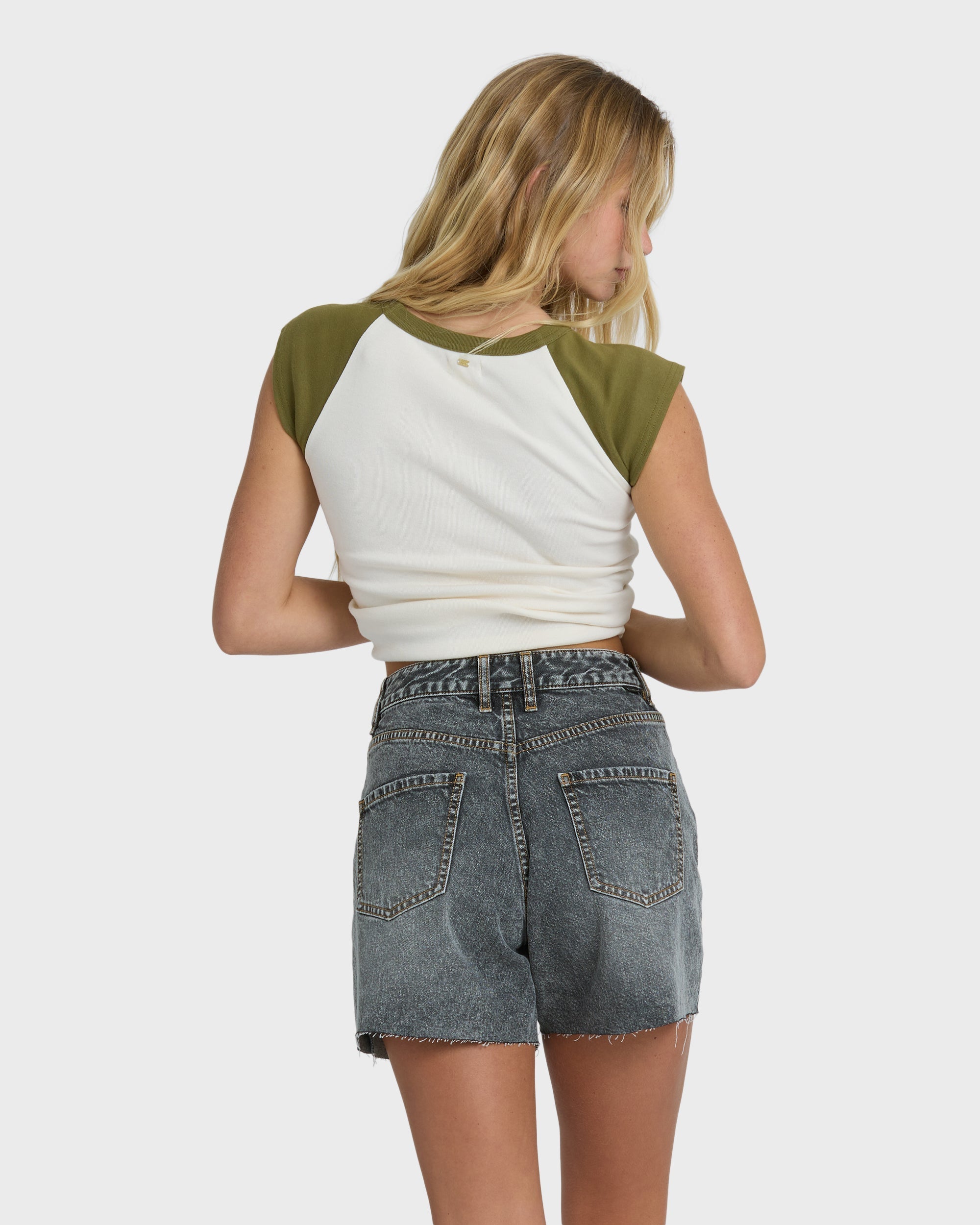 Billabong Riley Cut-Off Denim Shorts - Black Water