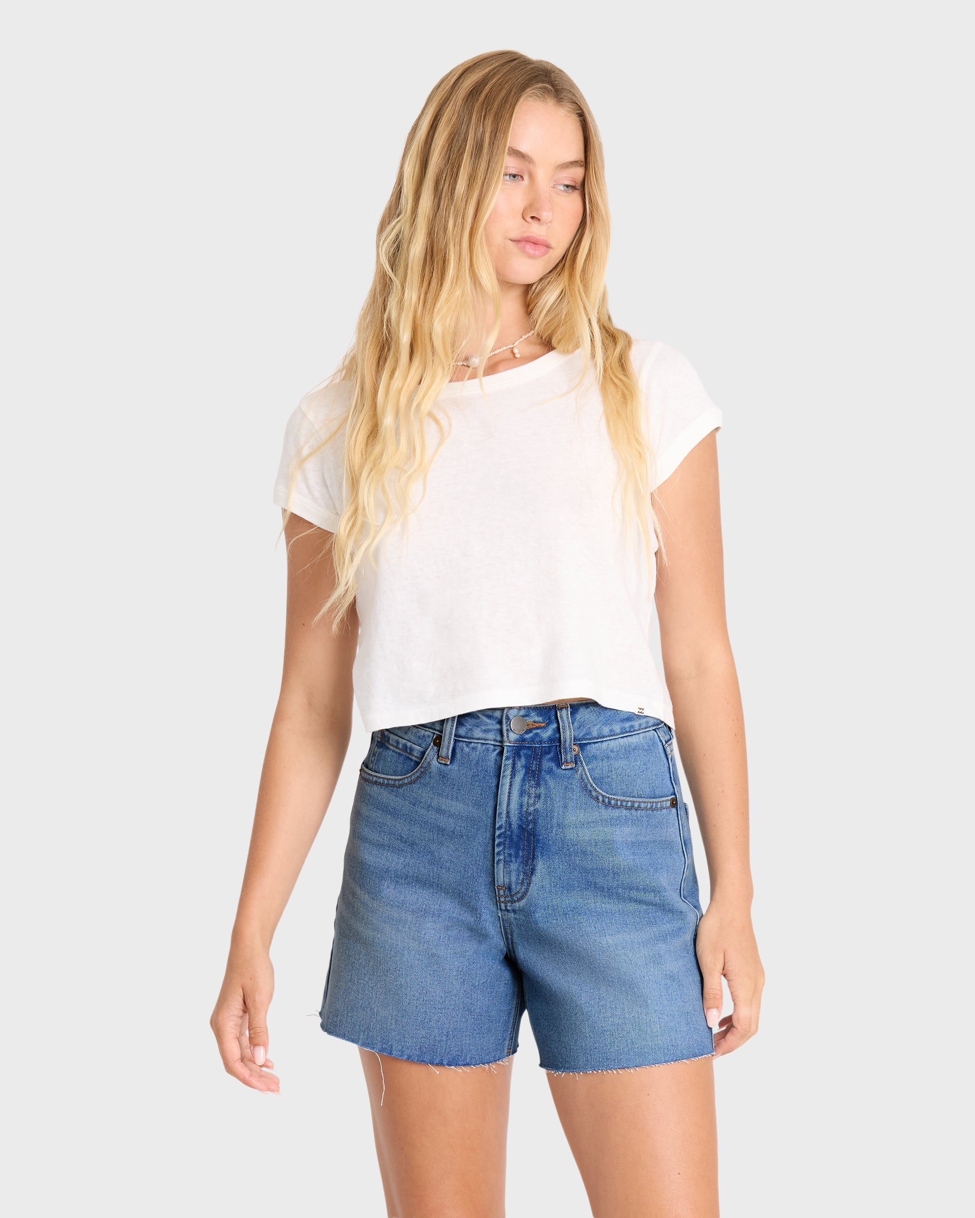 Billabong Riley Cut-Off Denim Shorts - Pacific Wash