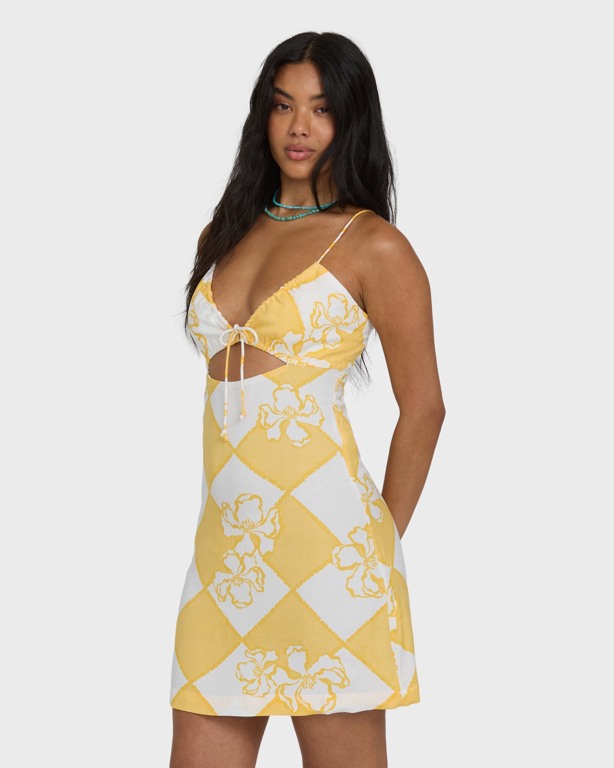 Billabong Love Life Mini Dress - Soft Yellow