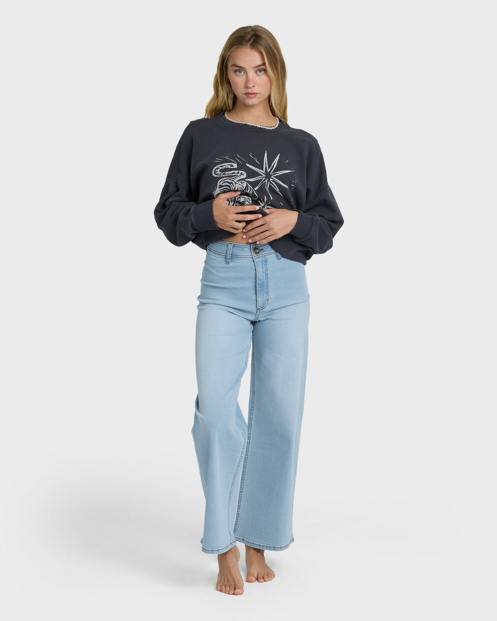 Billabong Free Fall Wide Leg Jeans - Surf Spray