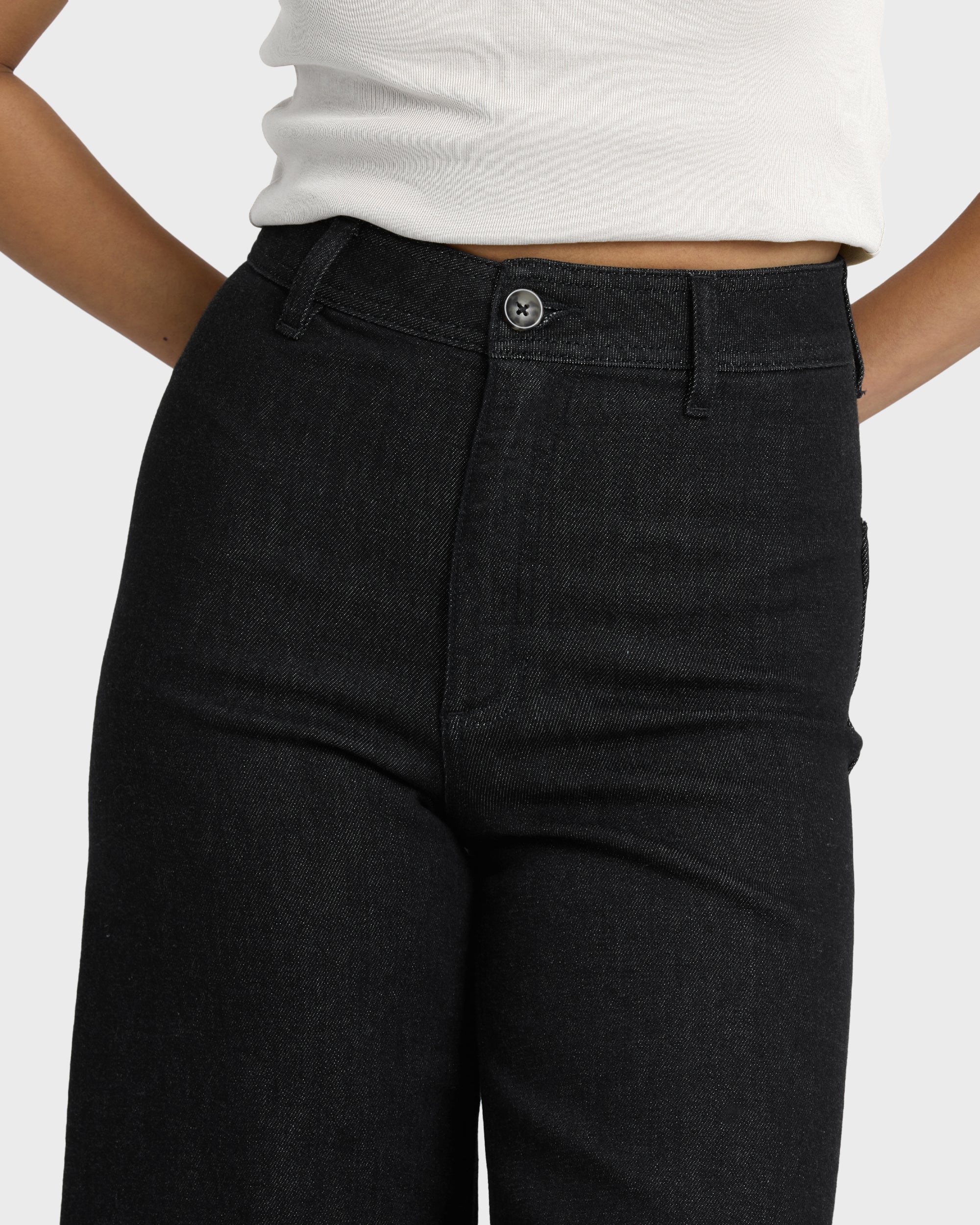 Billabong Free Fall High-Waist Twill Pants - Black