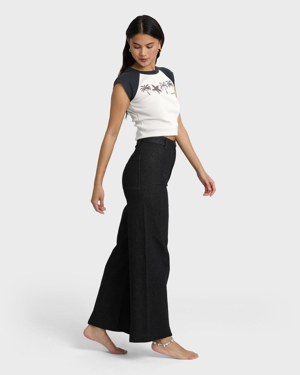 Billabong Free Fall High-Waist Twill Pants - Black