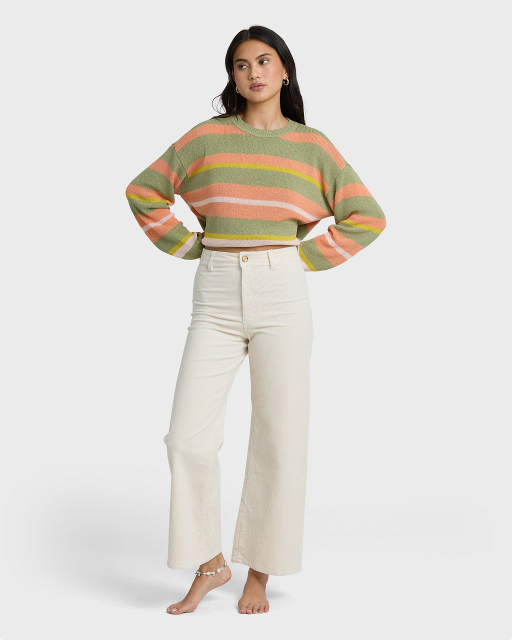 Billabong Free Fall High-Waist Twill Pants - Sea Salt