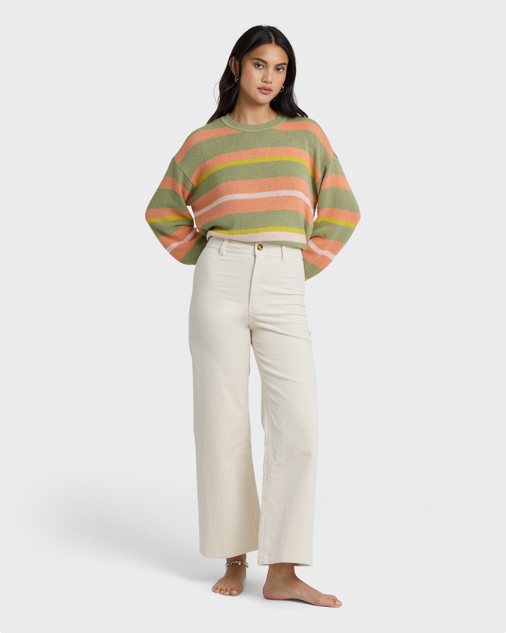 Billabong Free Fall High-Waist Twill Pants - Sea Salt