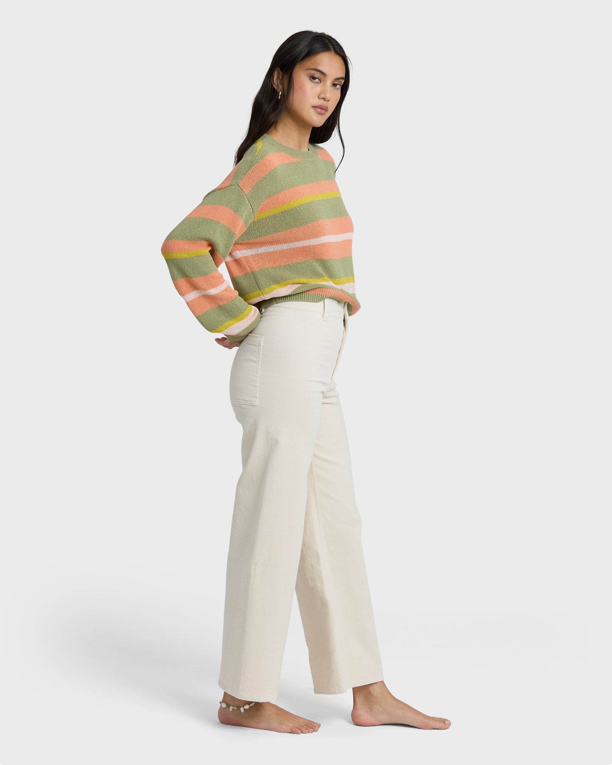 Billabong Free Fall High-Waist Twill Pants - Sea Salt