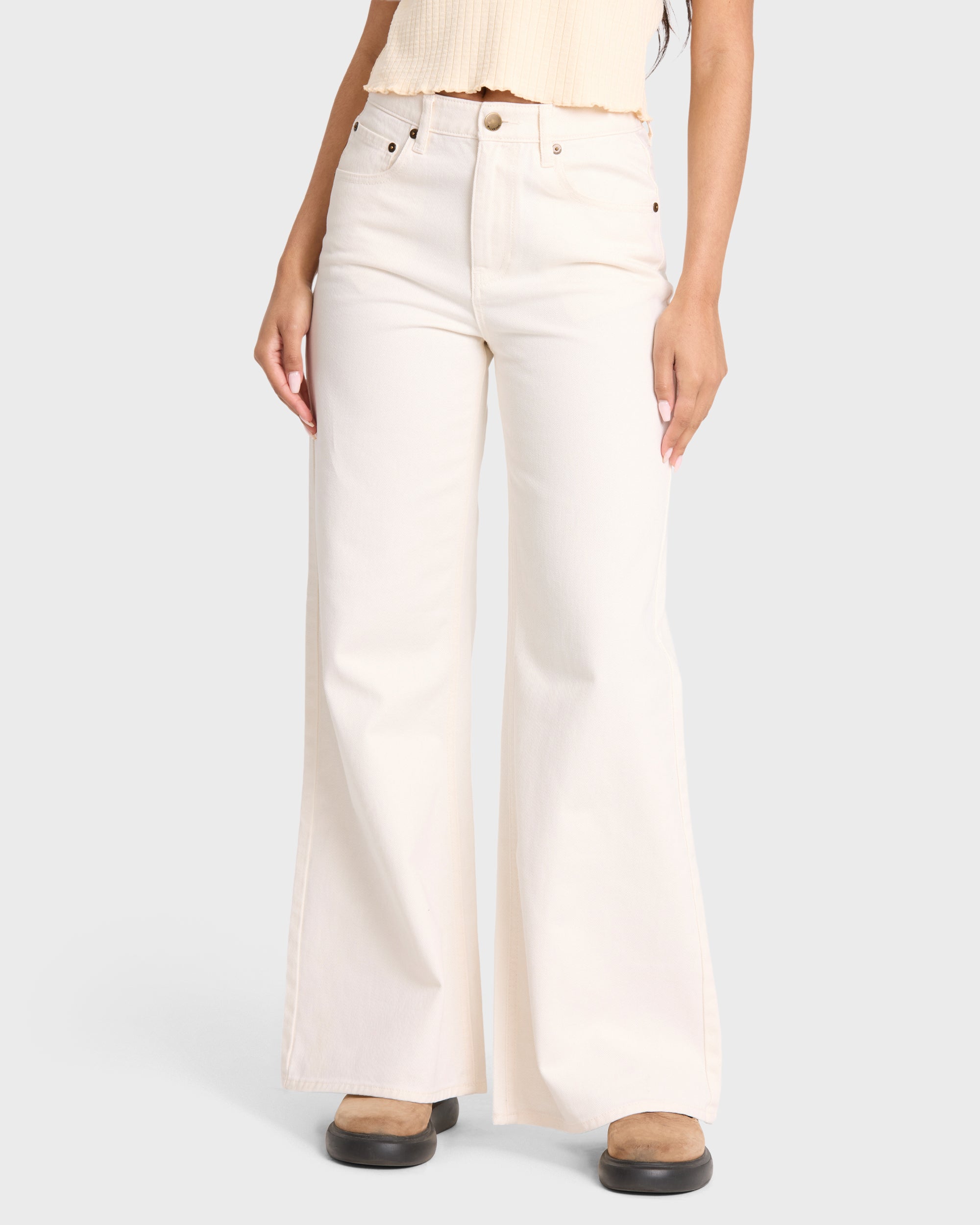 Billabong Free Fall Flare 5-Pocket Pants - Sea Salt