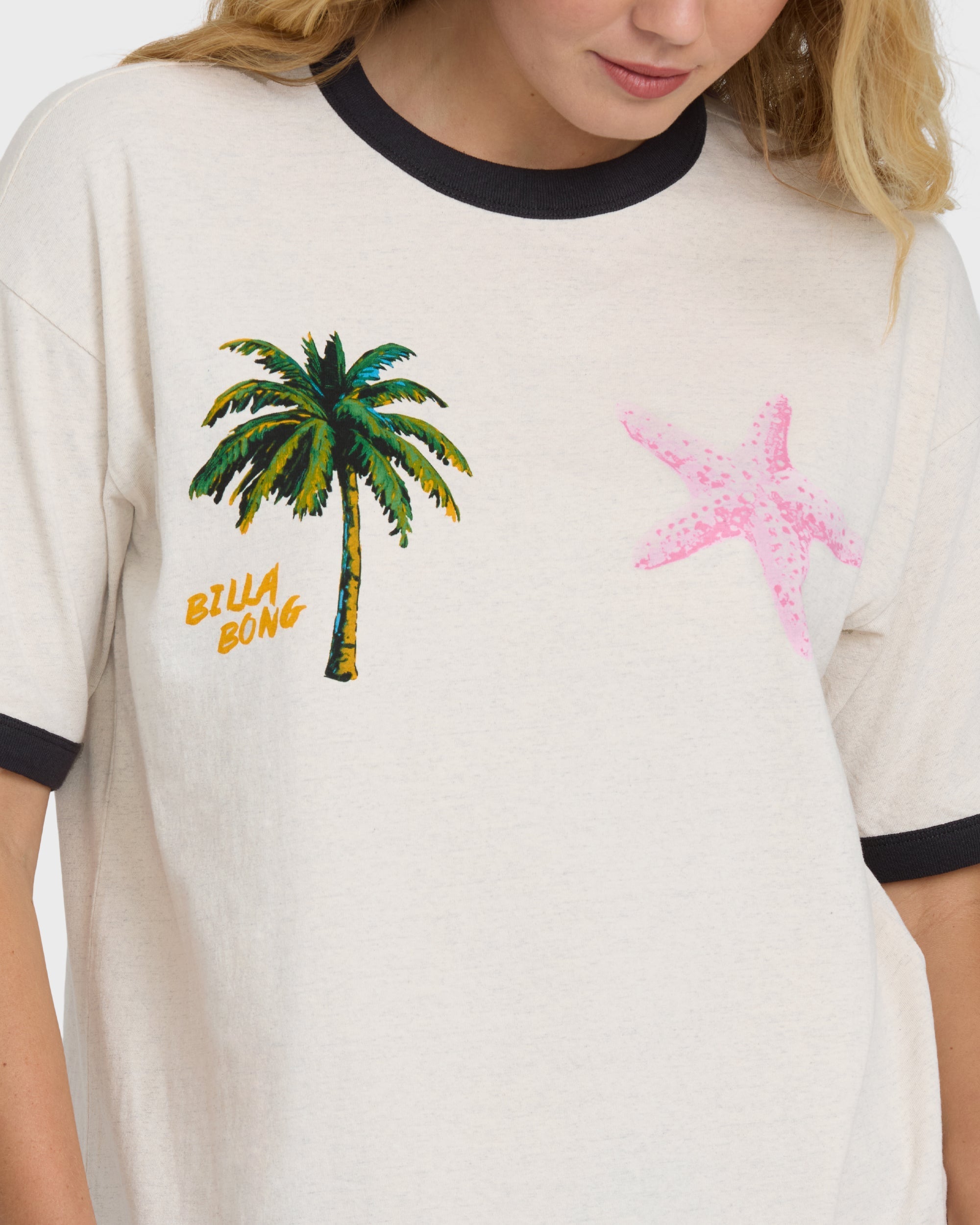 Billabong Fun Paradise Short Sleeve Cotton T-Shirt - White Cap