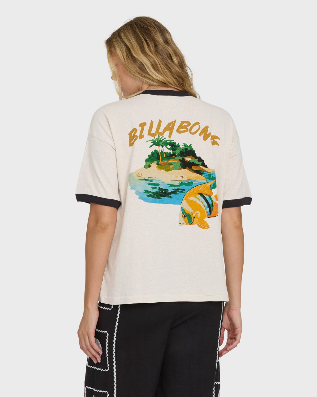 Billabong Fun Paradise Short Sleeve Cotton T-Shirt - White Cap