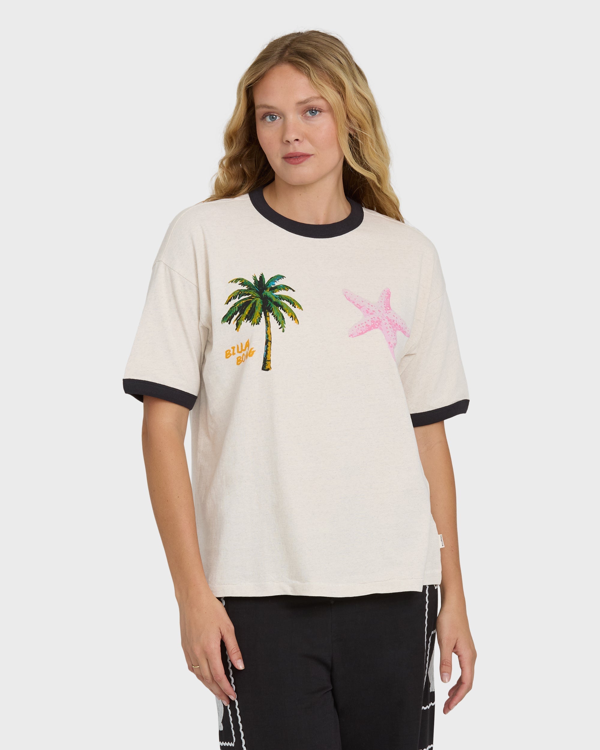 Billabong Fun Paradise Short Sleeve Cotton T-Shirt - White Cap