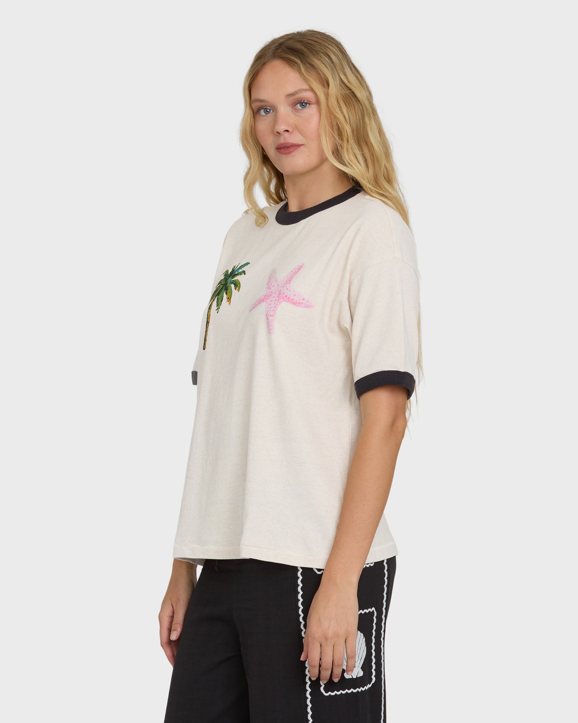 Billabong Fun Paradise Short Sleeve Cotton T-Shirt - White Cap