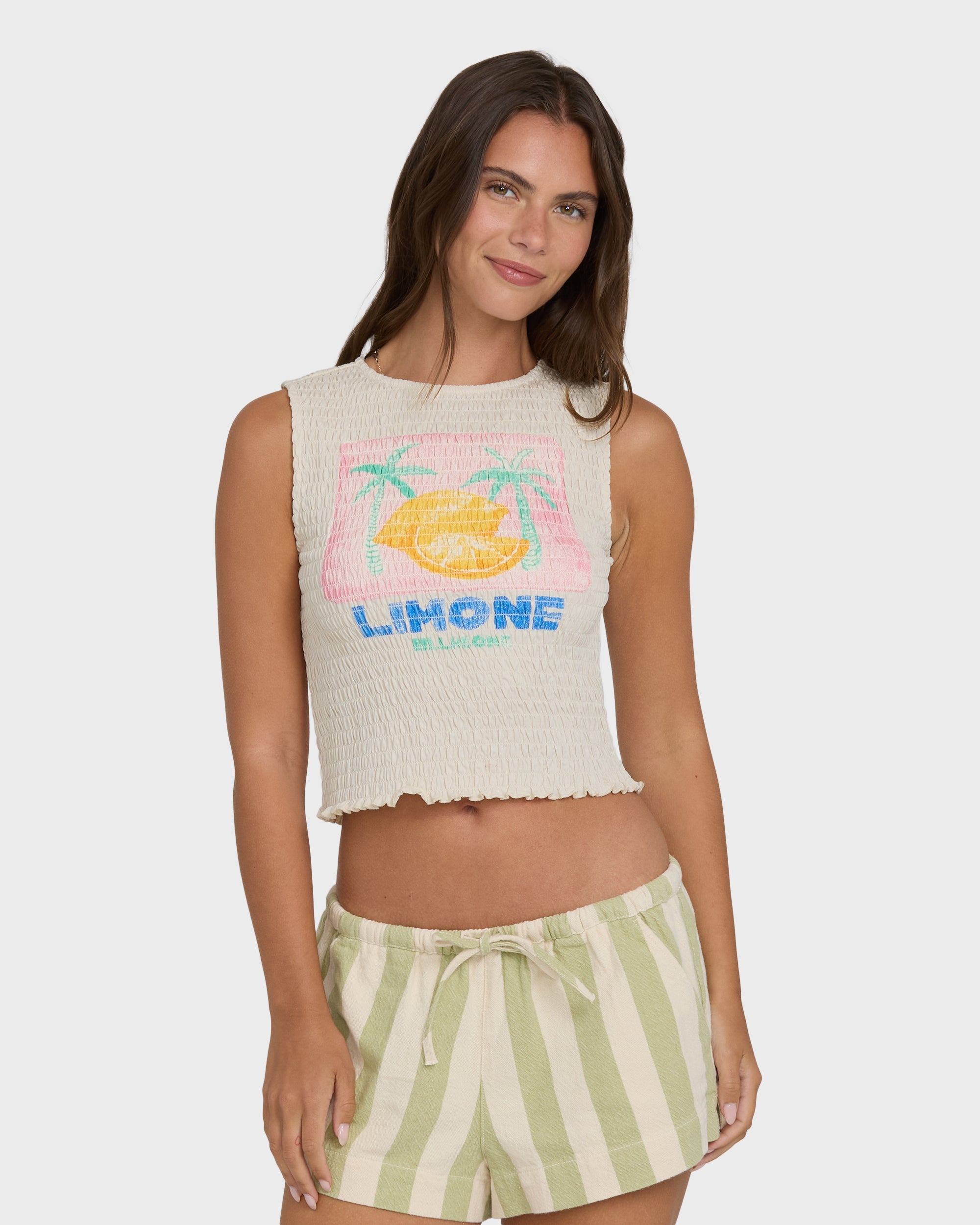 Billabong Club Beach Tank Top - White Cap