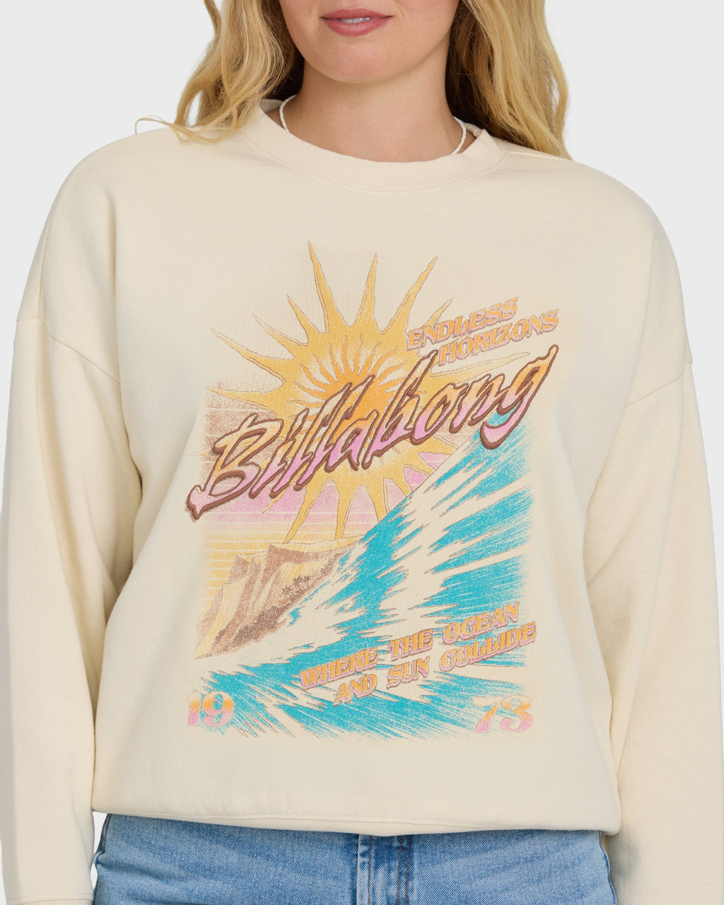 Billabong Echo Crewneck Sweatshirt - White Cap