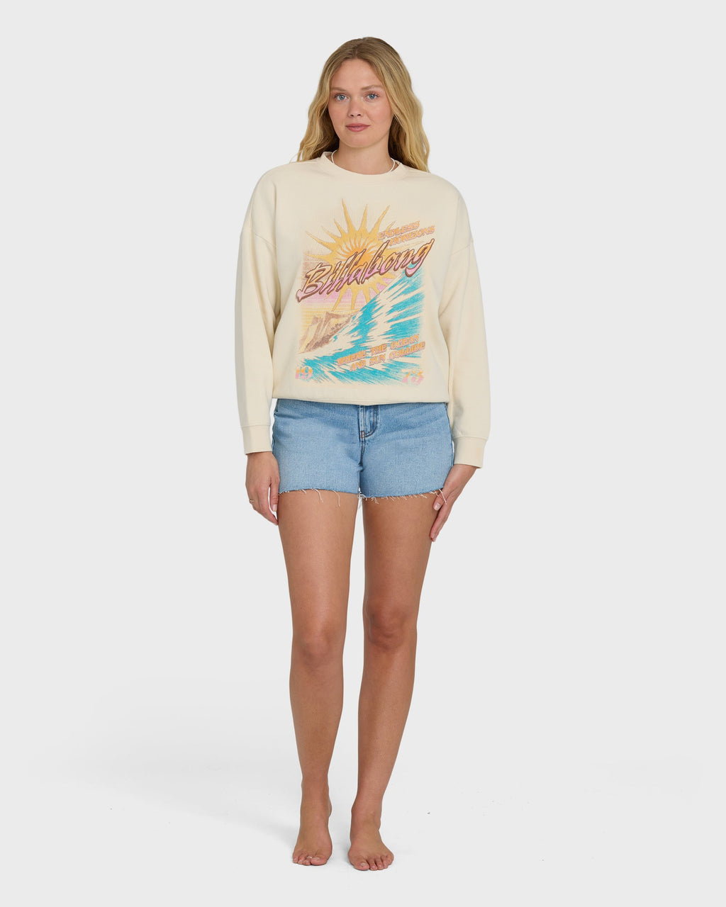 Billabong Echo Crewneck Sweatshirt - White Cap