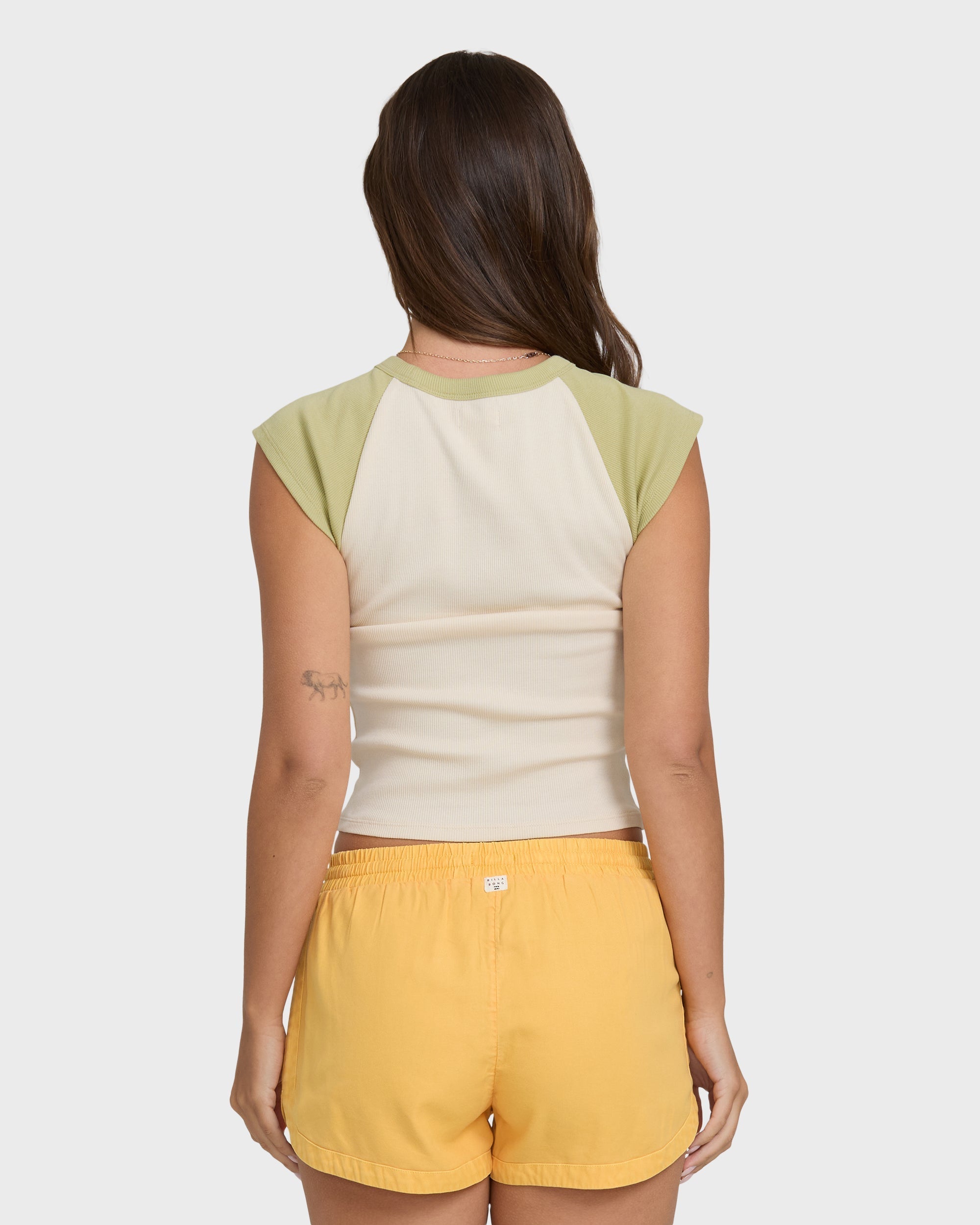 Billabong Horizon Raglan Short Sleeve Knit T-Shirt - Cactus
