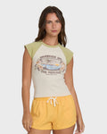 Billabong Horizon Raglan Short Sleeve Knit T-Shirt - Cactus