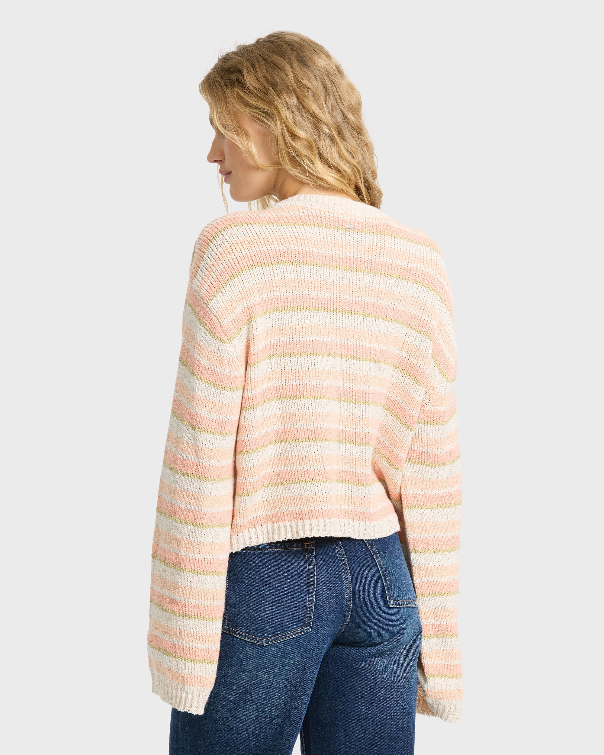 Billabong Bright Sol Crewneck Sweater - Light Peach