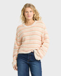 Billabong Bright Sol Crewneck Sweater - Light Peach