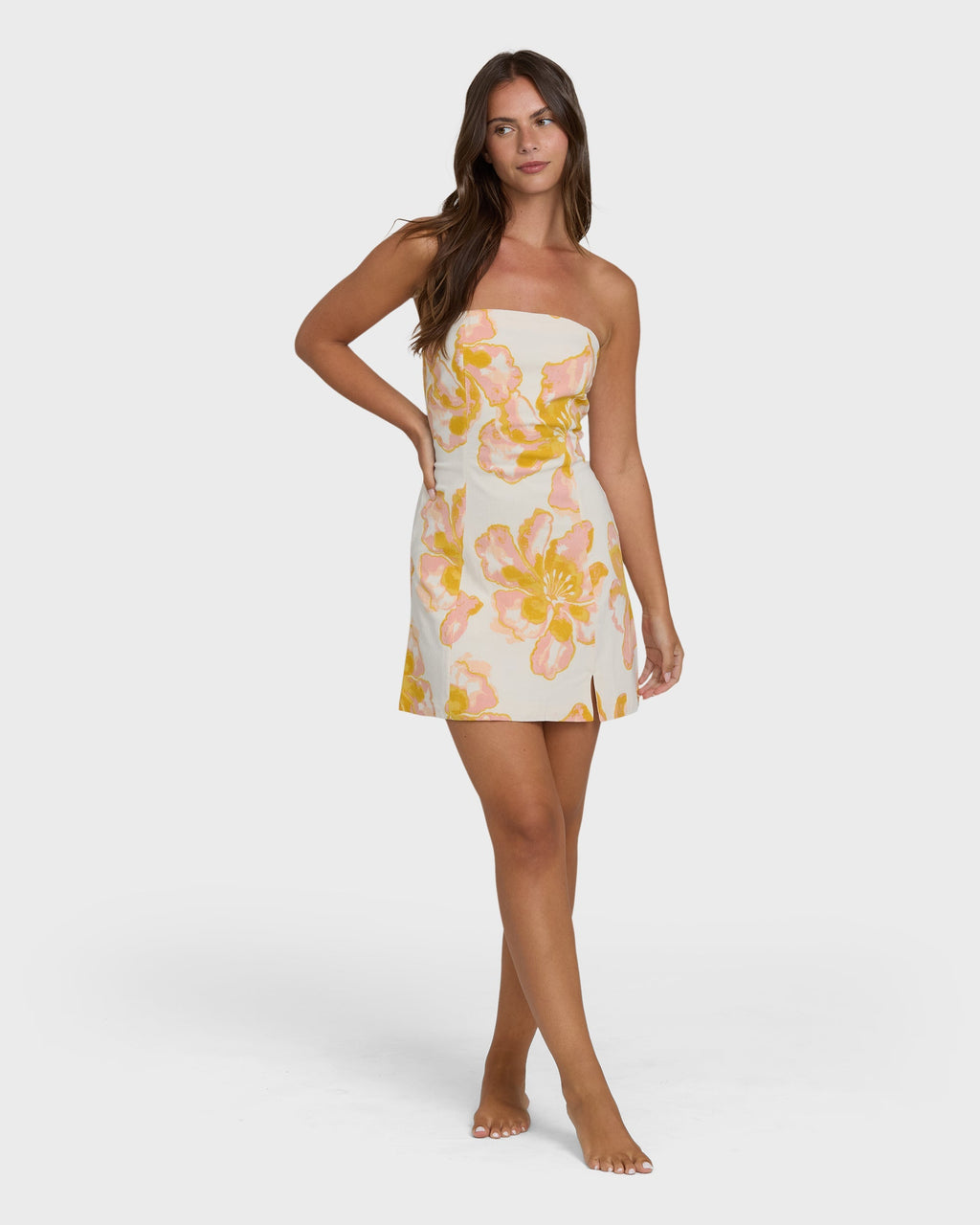 Billabong Floral Trippin Mini Dress - Salt Crystal