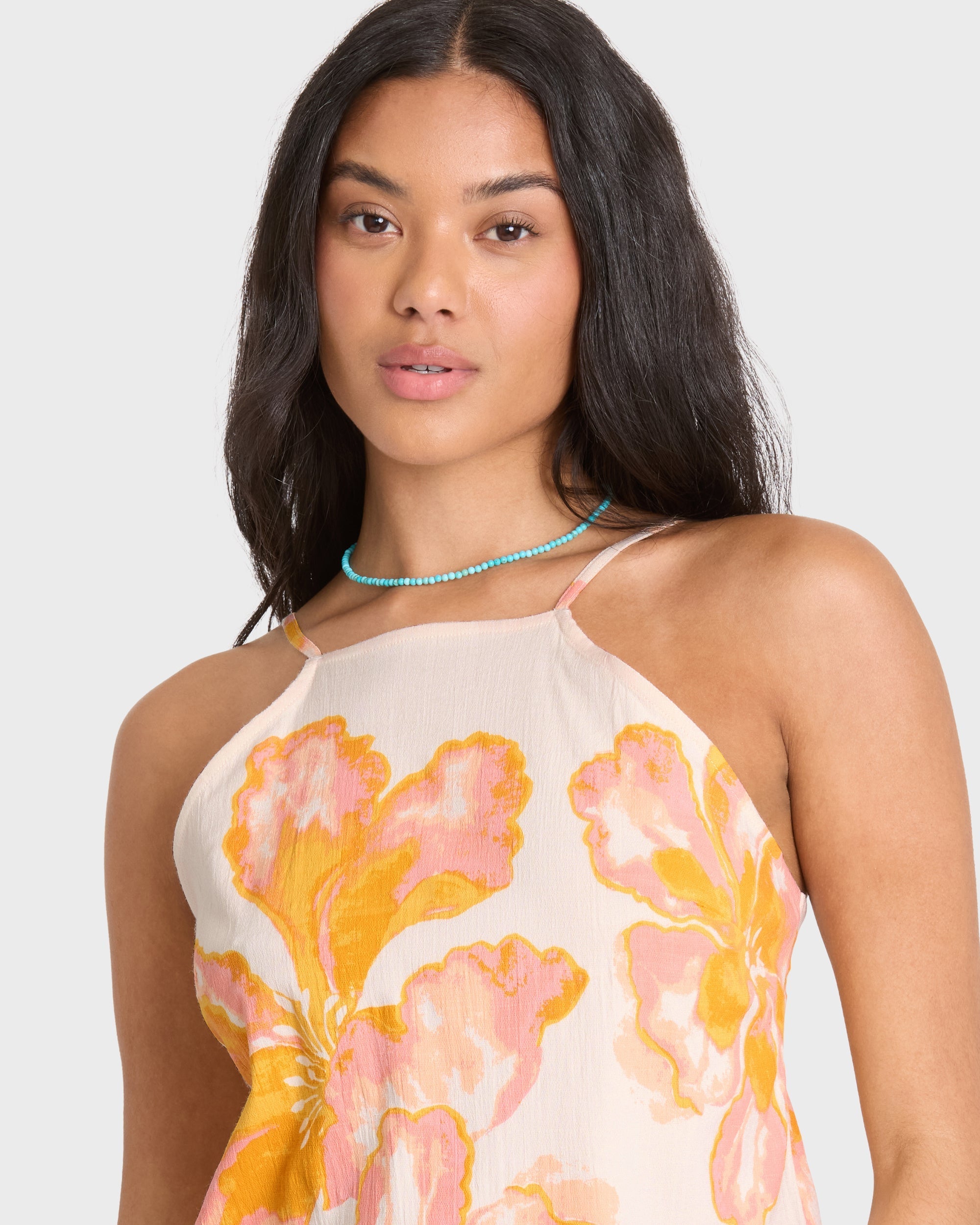 Billabong Floral Trippin Tank Top - Salt Crystal