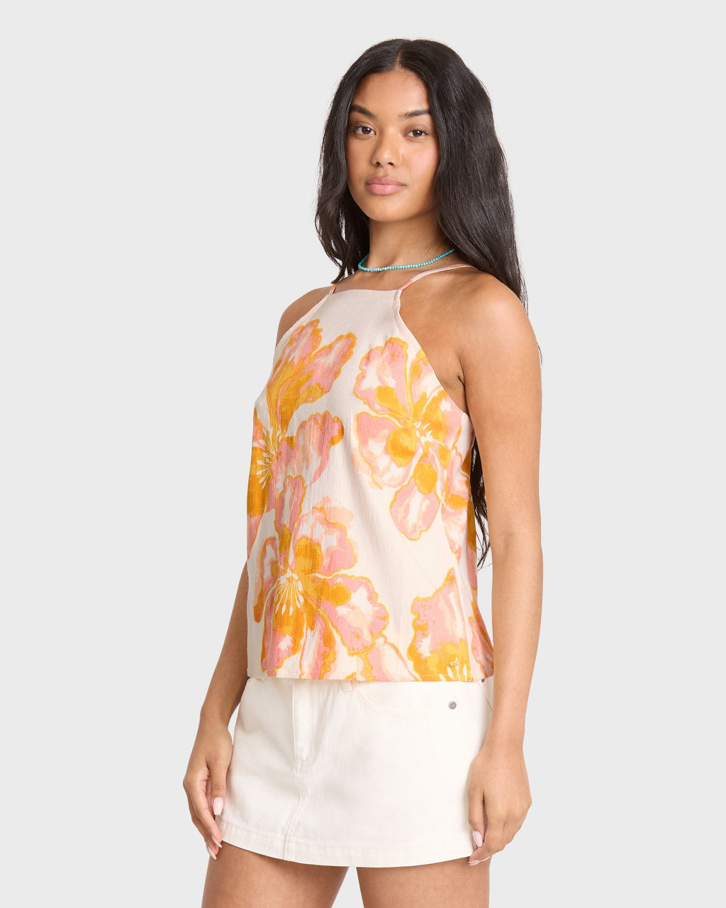 Billabong Floral Trippin Tank Top - Salt Crystal
