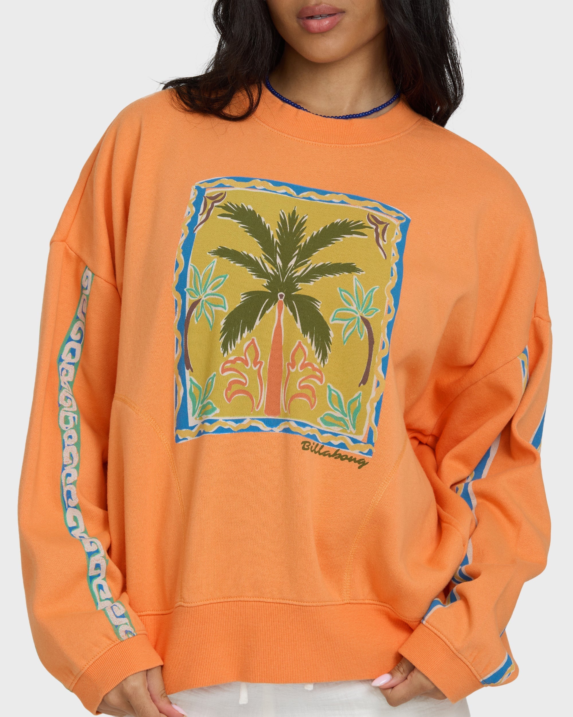 Billabong Palm Crewneck Sweatshirt - Tangerine