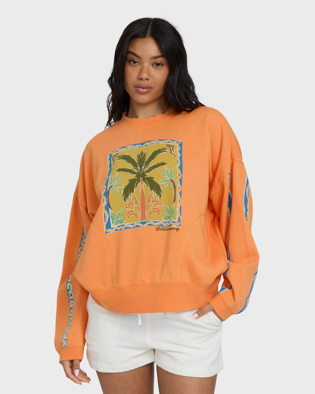 Billabong Palm Crewneck Sweatshirt - Tangerine