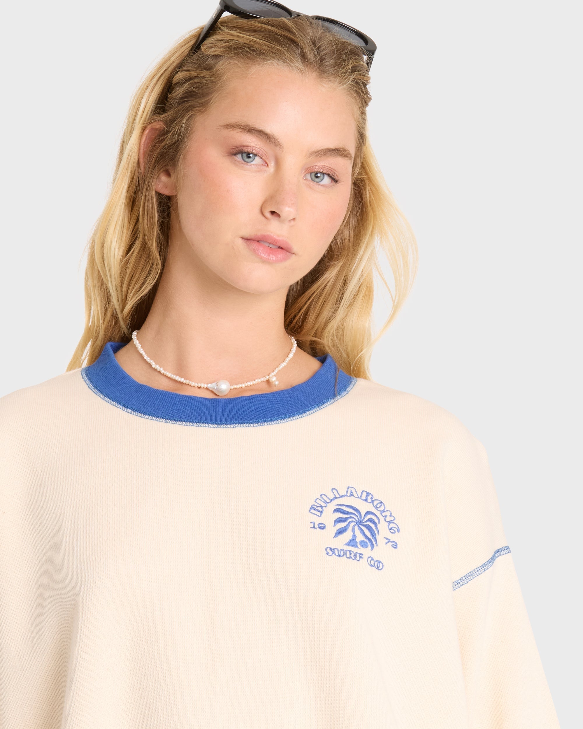 Billabong Back To It Crewneck Sweatshirt - White Cap