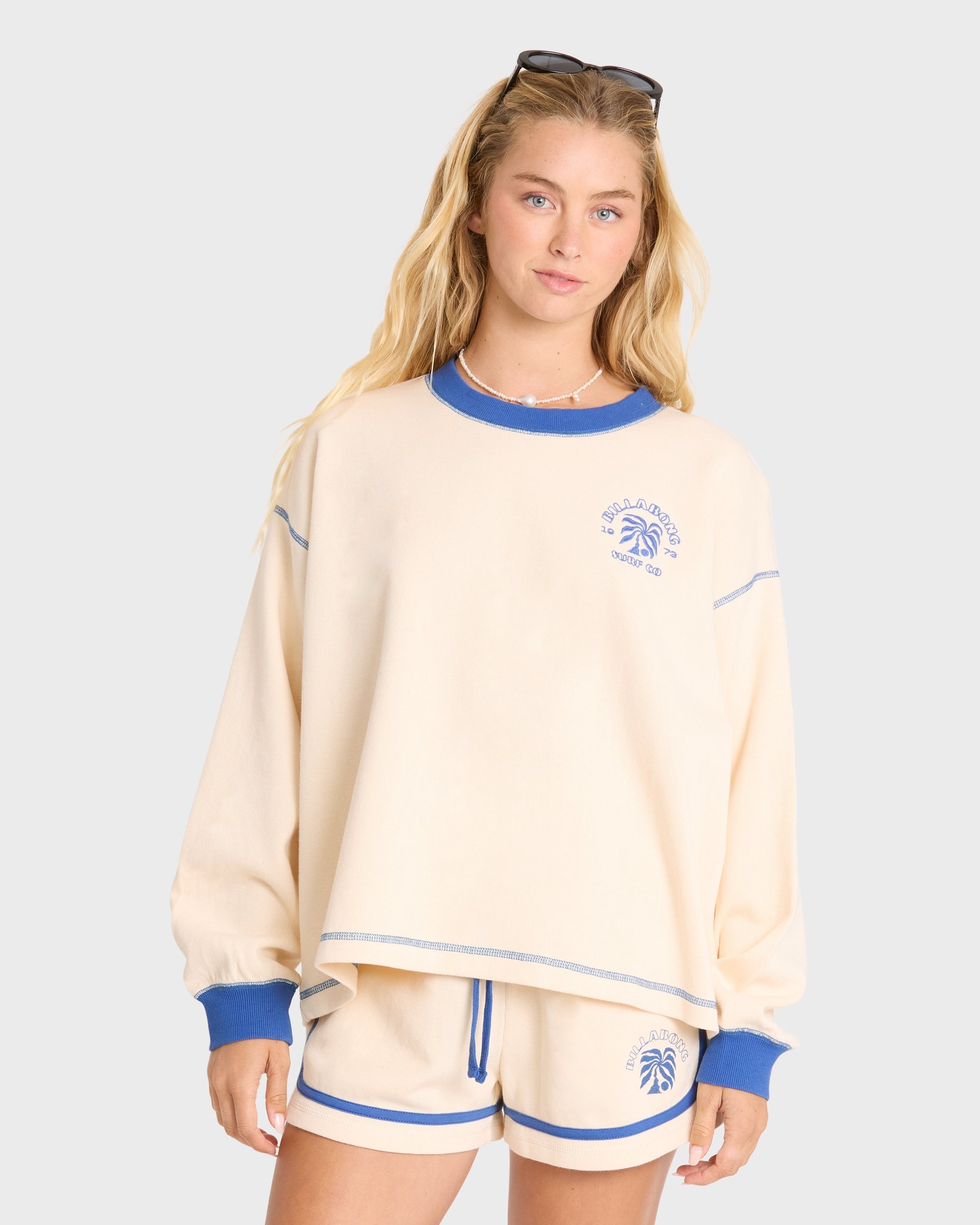 Billabong Back To It Crewneck Sweatshirt - White Cap