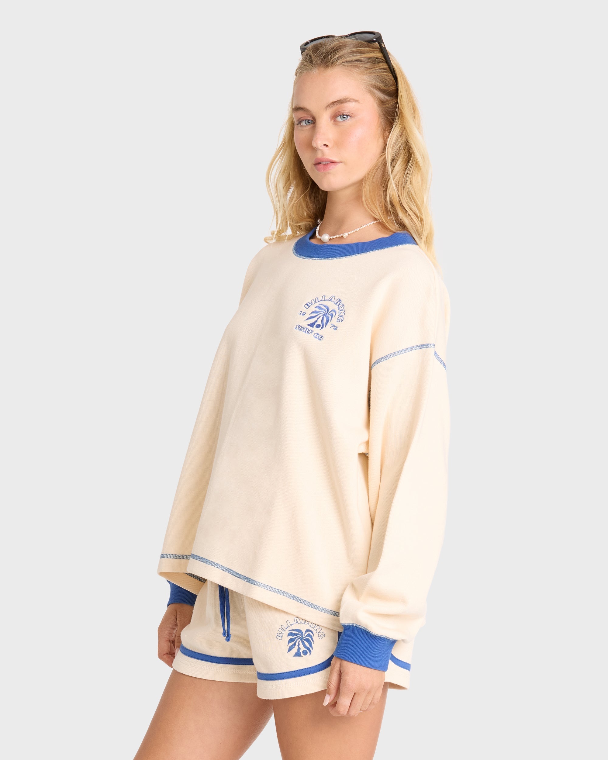 Billabong Back To It Crewneck Sweatshirt - White Cap