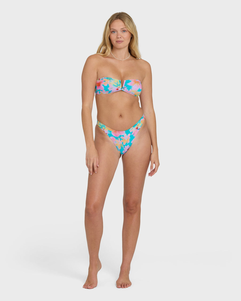 Billabong Pipe Dreams V Bandeau Bikini Top - Bright Marine