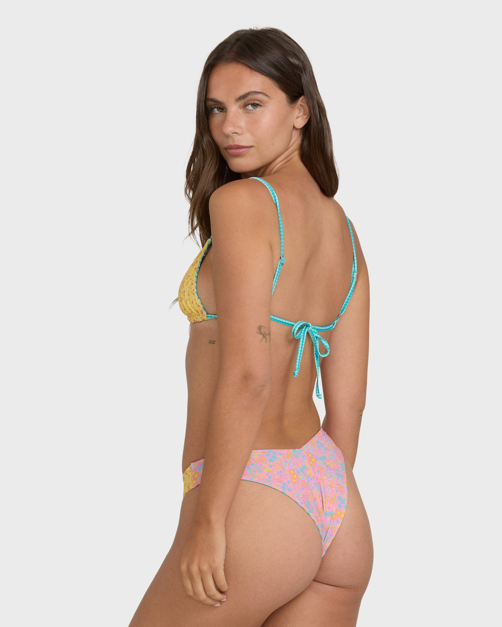 Billabong Babe Alert V Hike Reversible Bikini Bottoms - Agave