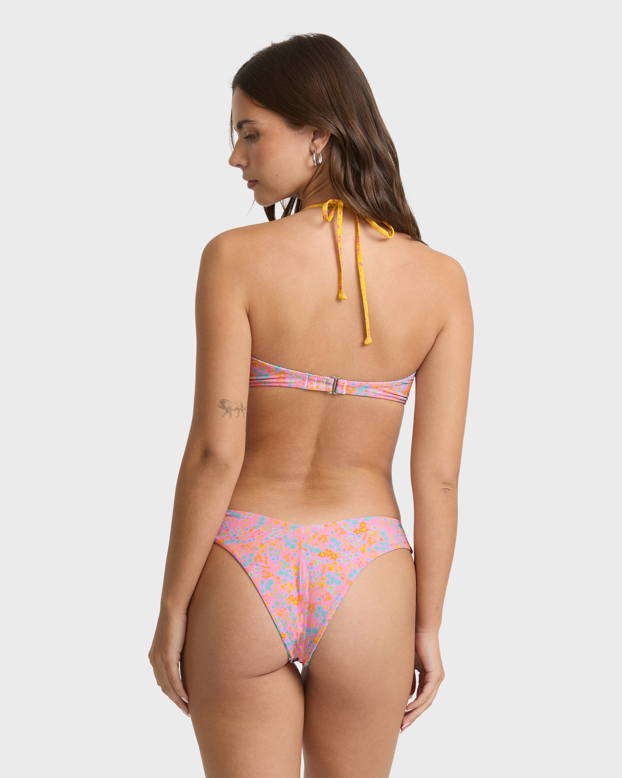 Billabong Babe Alert Reversible Drew Bandeau Bikini Top - Agave