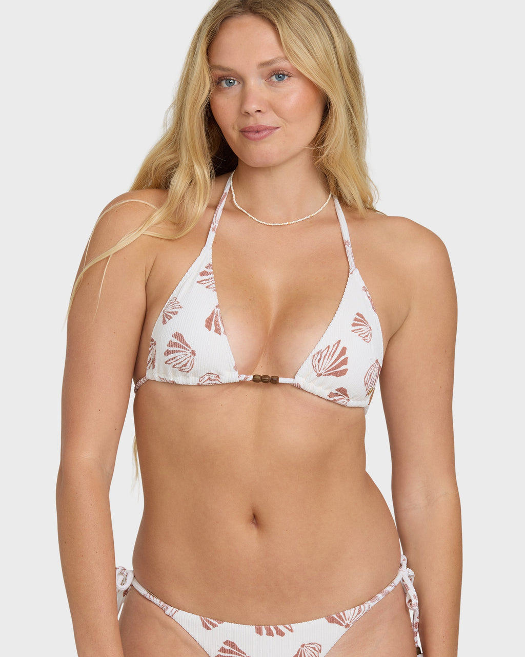 Billabong Sandy Shells Remi Triangle Bikini Top - Salt Crystal