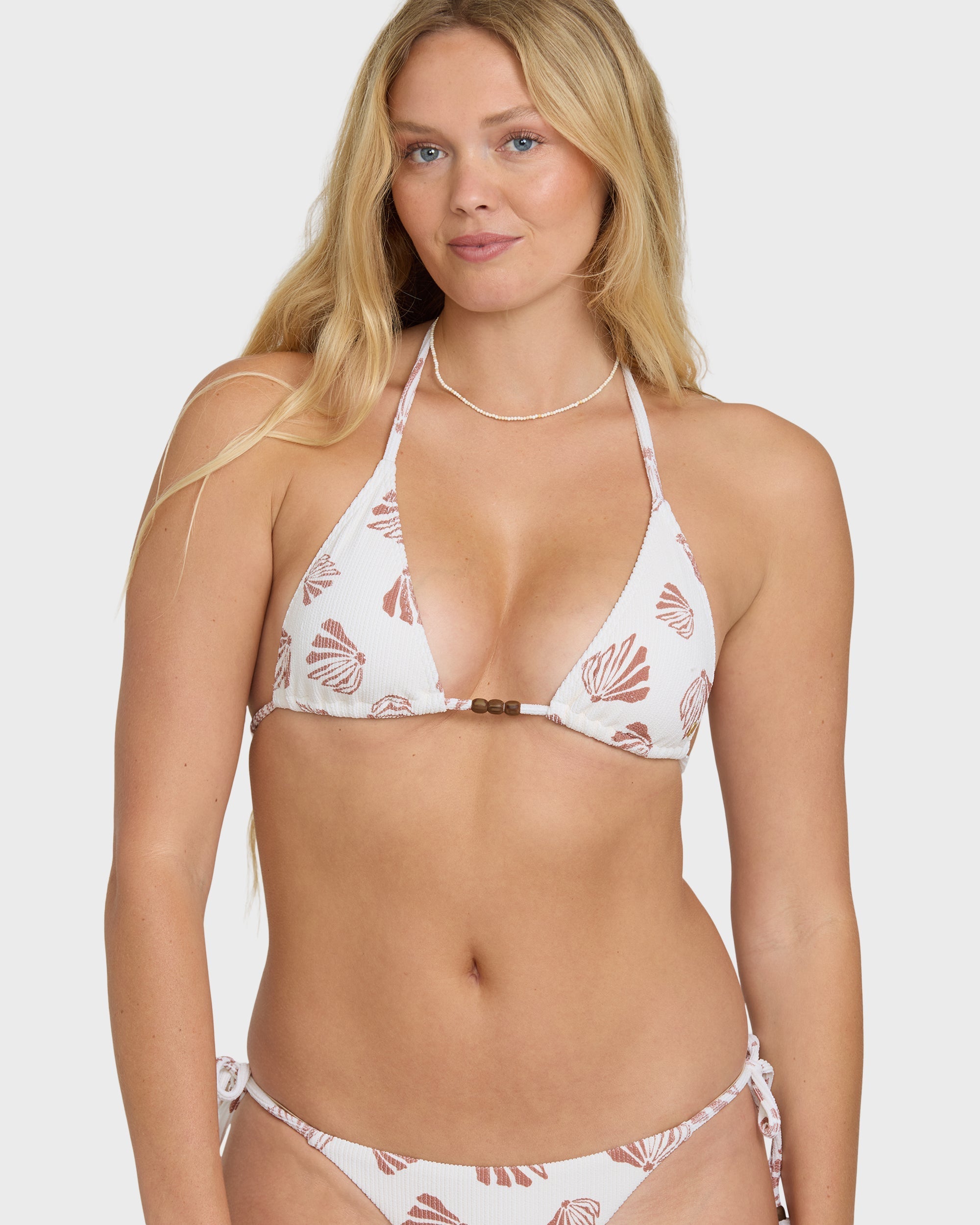 Billabong Sandy Shells Remi Triangle Bikini Top - Salt Crystal