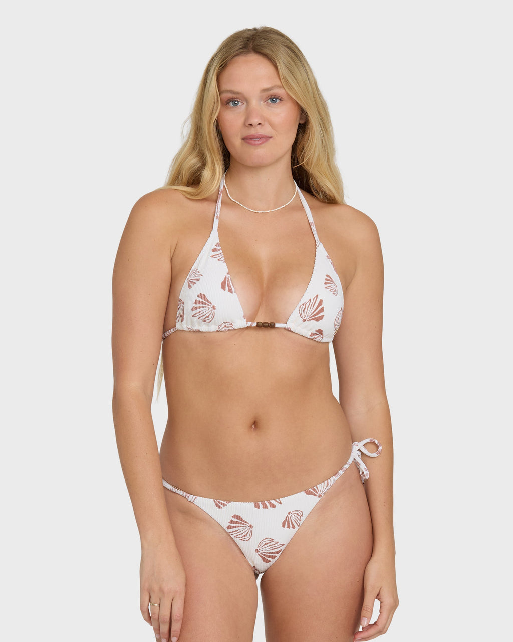 Billabong Sandy Shells Remi Triangle Bikini Top - Salt Crystal