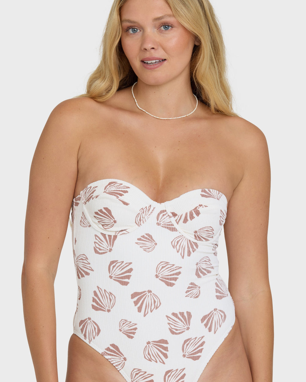 Billabong Sandy Shells Hailey One Piece Swimsuit - Salt Crystal