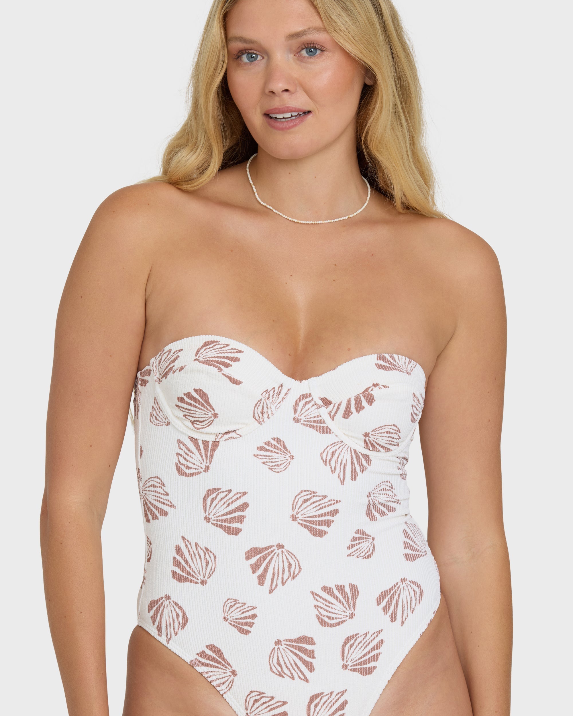 Billabong Sandy Shells Hailey One Piece Swimsuit - Salt Crystal