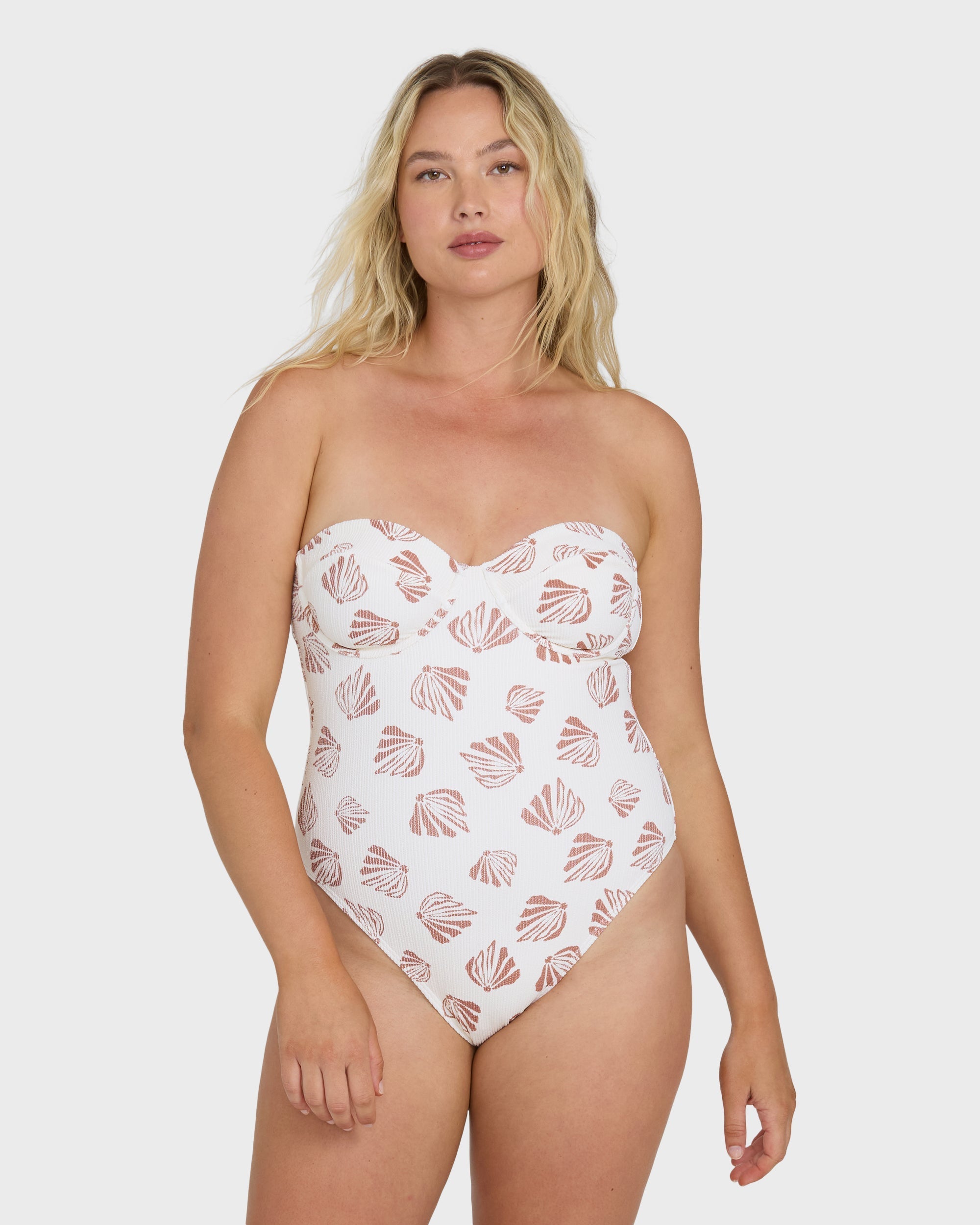Billabong Sandy Shells Hailey One Piece Swimsuit - Salt Crystal
