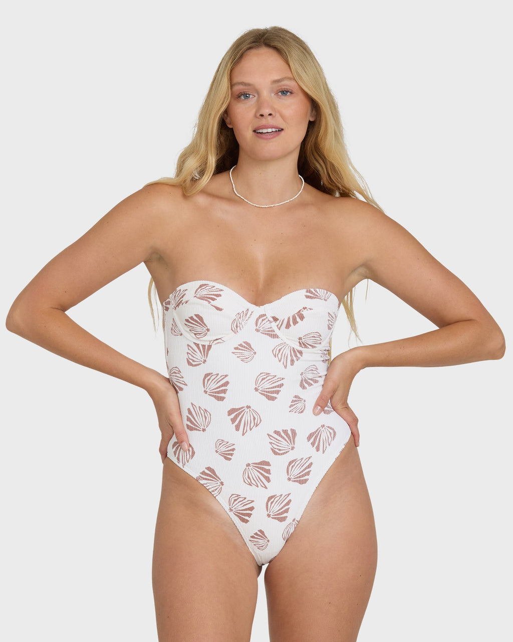 Billabong Sandy Shells Hailey One Piece Swimsuit - Salt Crystal