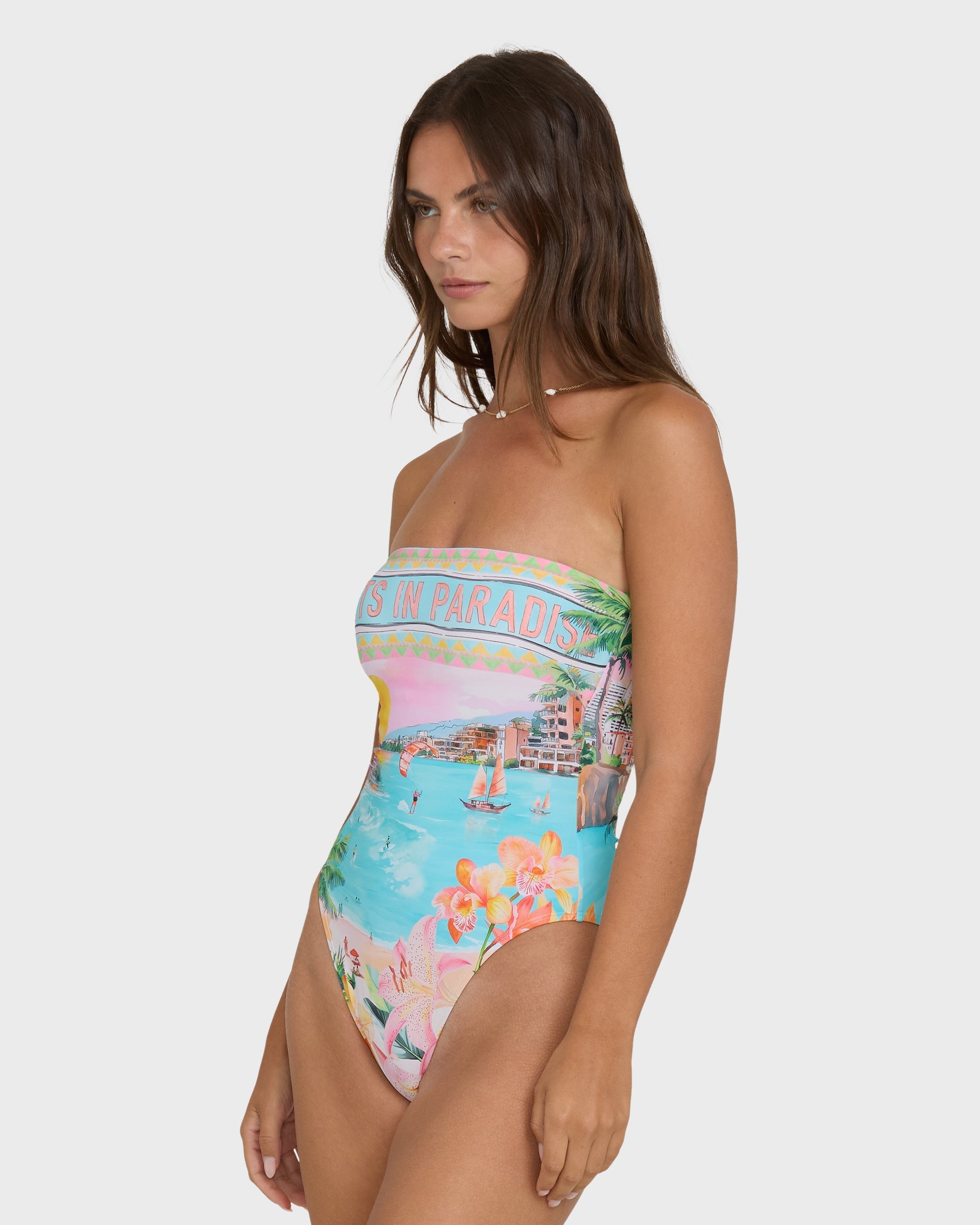 Billabong Paradise Sun Tully Hawaii One-Piece Swimsuit - Ocean Spray